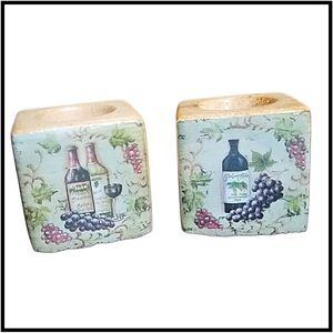 Tea Light Wine Vineyard Decor Set